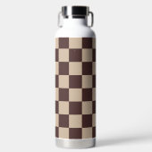 Coffee Brown Checkerboard ウォーターボトル (正面)