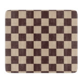 Coffee Brown Checkerboard カッティングボード (正面)