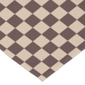 Coffee Brown Checkerboard ショートテーブルランナー (コーナー)