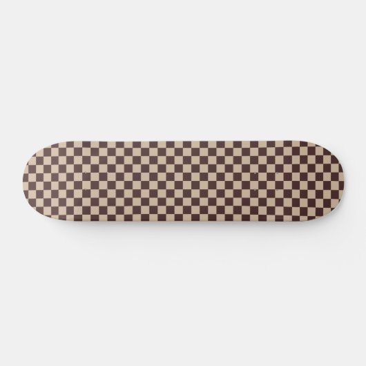 Coffee Brown Checkerboard スケートボード (横)