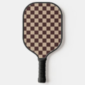 Coffee Brown Checkerboard ピックルボールラケット (裏面)