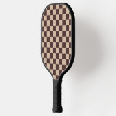 Coffee Brown Checkerboard ピックルボールラケット (左)