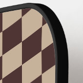 Coffee Brown Checkerboard ピックルボールラケット (左詳細)
