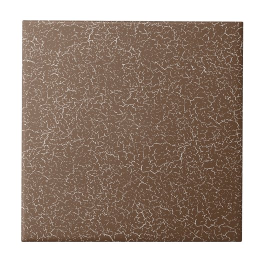 Coffee Brown Crackle Glaze Solid Colour Tile タイル (正面)