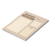 Coffee Brown Cute To Do List ノートパッド (回転)