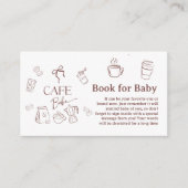 Coffee Cafe Bebe Brewing Book for Baby Shower エンクロージャーカード (正面)
