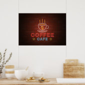 Coffee Cafe Neon Sign ポスター (キッチン)