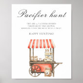 Coffee cart - pacifier hunt baby shower game ポスター (正面)