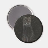 Coffee Cat - CricketDiane Art Cat Products マグネット (正面/裏面)