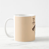 Coffee Cat Lover Rustic Neutral Tones Funny コーヒーマグカップ (左)
