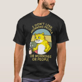 Coffee Cat Whisperer Caffeinated Coffeeholic Tシャツ (正面)