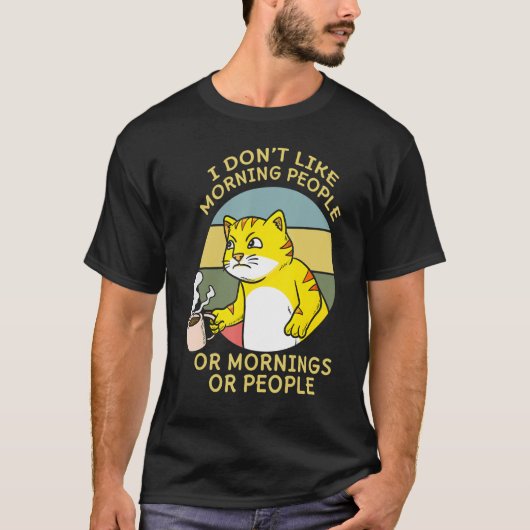 Coffee  Cat Whisperer Caffeinated Coffeeholic Tシャツ (正面)