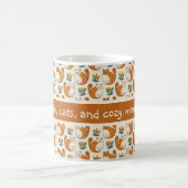 Coffee Cats and Cozy Mornings Naive Art Style コーヒーマグカップ (中央)