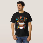 Coffee Chaos & Confidence T-Shirt – Funny Motivati Tシャツ (正面フル)