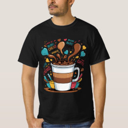 Coffee Chaos & Confidence T-Shirt – Funny Motivati Tシャツ