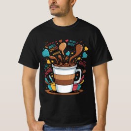 Coffee Chaos & Confidence T-Shirt – Funny Motivati Tシャツ