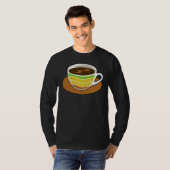 Coffee Charging Battery Cup Retro Graphic Plus Si Tシャツ (正面フル)