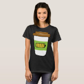 Coffee Charging  Battery Graphic Plus Size Tシャツ (正面フル)