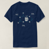 Coffee Chemistry Caffeine Molecule Structure Scien Tシャツ (デザイン正面)