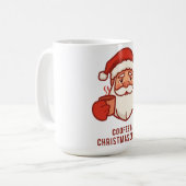 Coffee & Christmas Cheer Santa Mug コーヒーマグカップ (正面左)