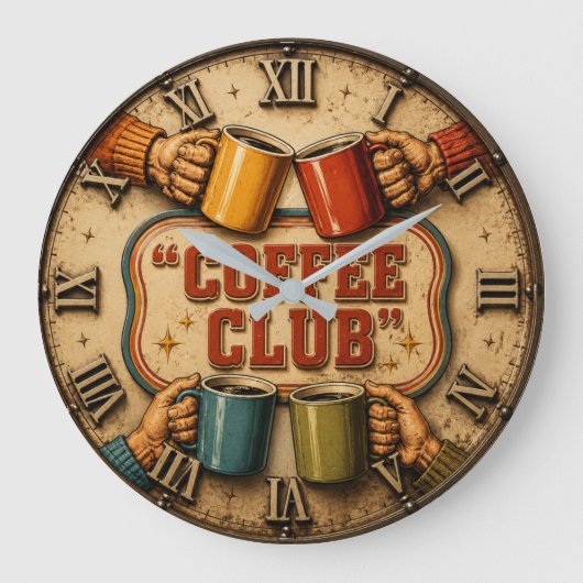 Coffee Club ラージ壁時計 (正面)
