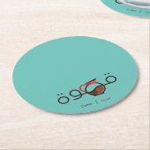 Coffee Coaster – コーヒー用アラビア語翻訳 ラウンドペーパーコースター (アングル)