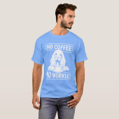 Coffee Cocker Spaniel Dog No Coffee No Workee retr Tシャツ (正面フル)