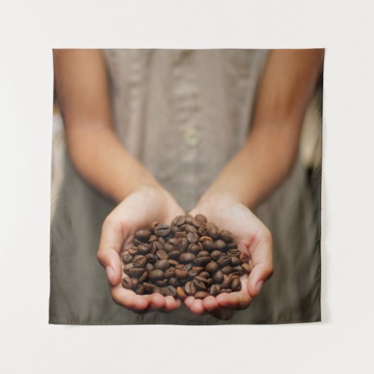 Coffee coffee beans aroma roasted タペストリー (正面)
