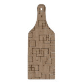 Coffee Coloured Squares Pattern カッティングボード (正面)