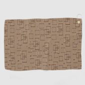Coffee Coloured Squares Pattern ゴルフタオル (横)