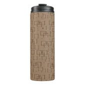 Coffee Coloured Squares Pattern タンブラー (正面)