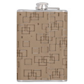 Coffee Coloured Squares Pattern フラスク (裏面)