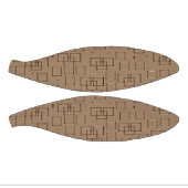 Coffee Coloured Squares Pattern ミニバスケットボール (パネル)