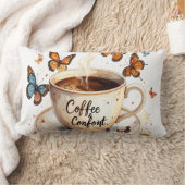 Coffee & Comfort Peaceful Butterfly Pillow ランバークッション (ブランケット)