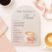 Coffee Couples Shower The Perfect Blend Coquette  招待状
