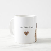 Coffee Cream Brown Peach コーヒーマグカップ (正面左)