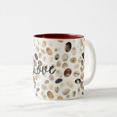 Coffee Cream Brown Peach  ツートーンマグカップ (正面右)