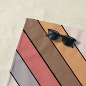 Coffee Cream Gray Dusty Rose On Watercolor Paper ビーチタオル (インサイチュ)