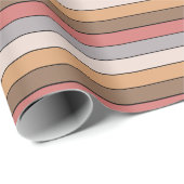 Coffee Cream Gray Dusty Rose On Watercolor Paper ラッピングペーパー (ロールコーナー)