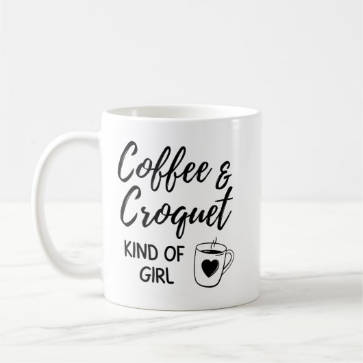 Coffee & croquet kind of girl. コーヒーマグカップ (左)