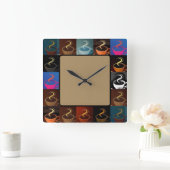 coffee cup assembly スクエア壁時計 (ホーム)