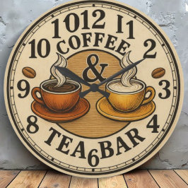 Coffee Cup Bar  home café ラージ壁時計