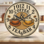 Coffee Cup Bar  home café ラージ壁時計