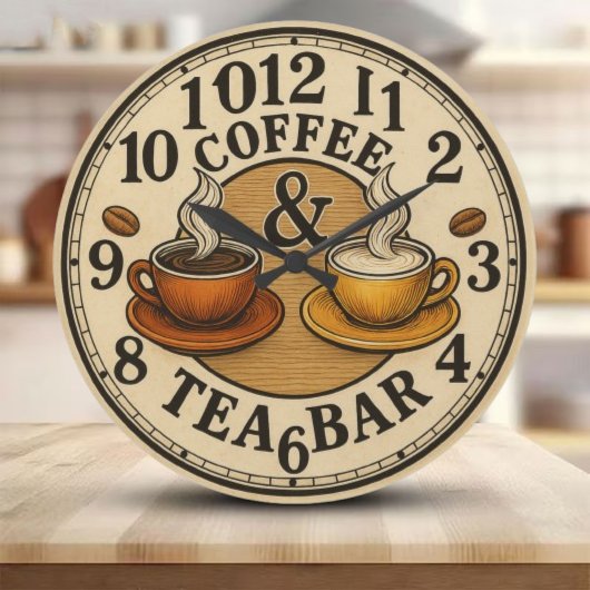 Coffee Cup Bar  home café ラージ壁時計
