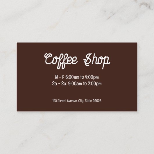 Coffee Cup | Coffee Beans Background 名刺 (裏面)