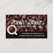 Coffee Cup | Coffee Beans Background 名刺 (正面)