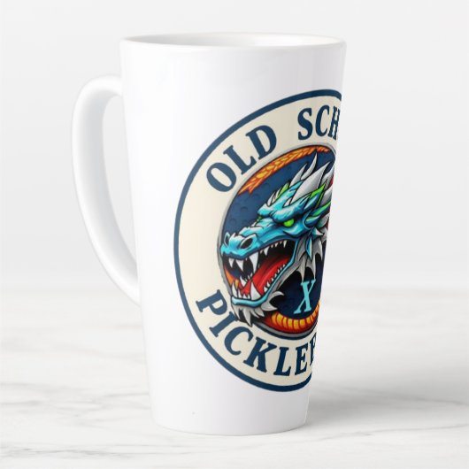 Coffee cup Dragon X team Pickleball  カフェラテマグ (左アングル)