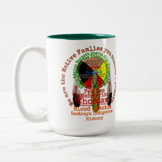 Coffee Cup Indigenous family Totem  ツートーンマグカップ