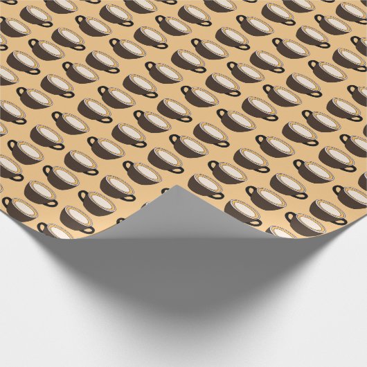 Coffee Cup Pattern ラッピングペーパー (角)