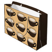 Coffee Cup Pattern ラージペーパーバッグ (裏面アングル)